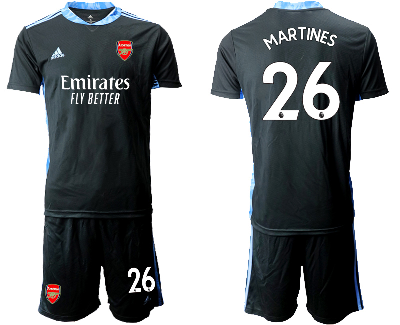 Men 2020-2021 club Arsenal black goalkeeper #26 Soccer Jerseys->arsenal jersey->Soccer Club Jersey